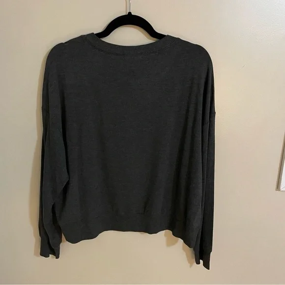 Z Supply Elle Dog Sweatshirt, Charcoal Grey, Size M - Picture 6 of 9